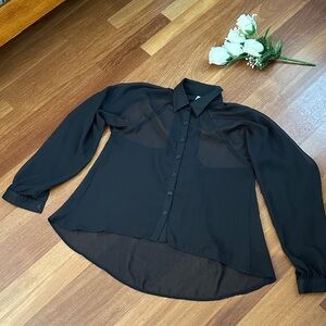 Women’s Black Sheer Shirt